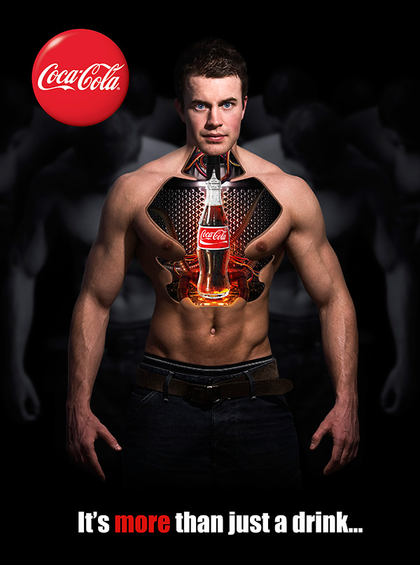 Coca Cola Call for entries eyeka shaun preece More than just a drink digital inferno cybarg humanoid male model coke