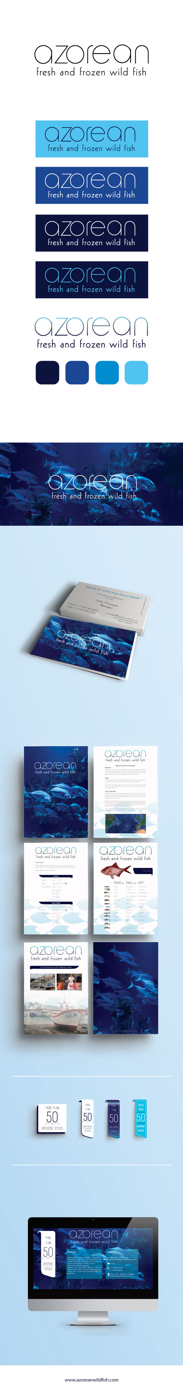 fish Azores blue graphic design  brand identity