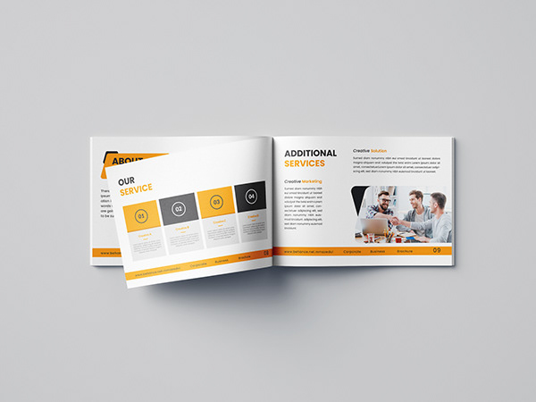 A4 Corporate landscape brochure design