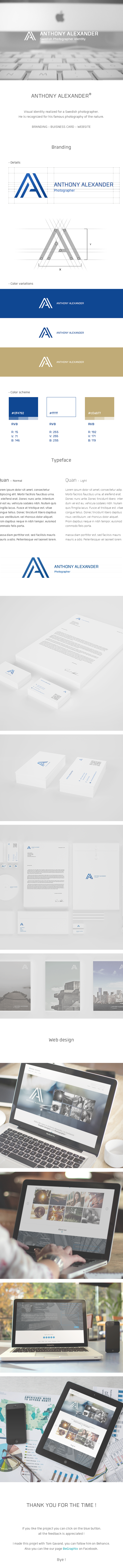 logo Logotype brand identity photographer business card Webdesign Website pantone Behance