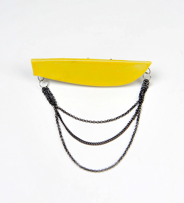 brooch brooches jewelry ceramic jewelry yellow simple geometric