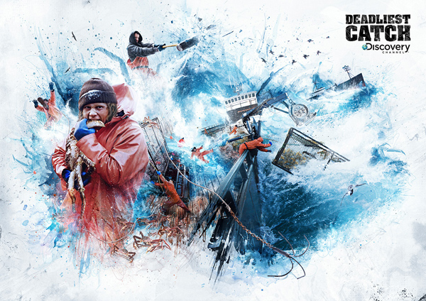discovery Discovery Channel hejz Global key visual ars ars thanea Thrill Deadliest  catch ship water ice Fisherman