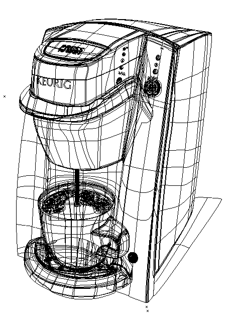Erin Harris mesh gradient  Coffee keurig cup Coffee Maker outline