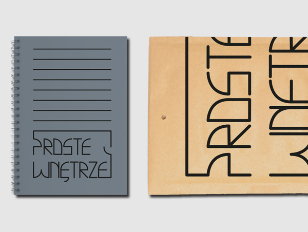 visual identity Nina Gregier proste kreski  proste wnętrze logo Logotype busienss cards