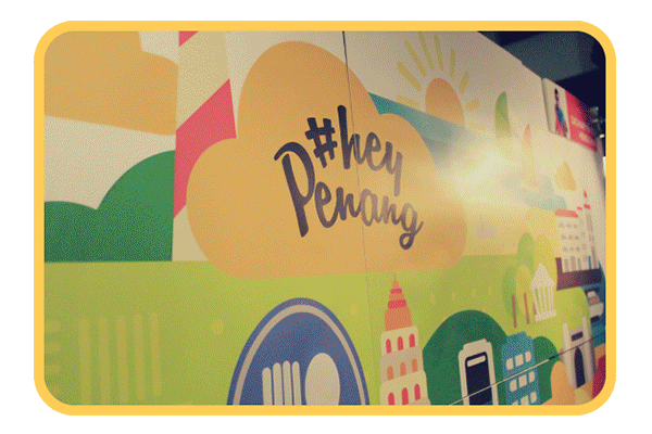penang malaysia georgetown heritage city graphic identity city illustration asia Pulau Pinang Icon logo HeyPenang hashtag campaign tourism Island