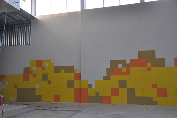 public art Murals Pixel art pixel 8bit gold