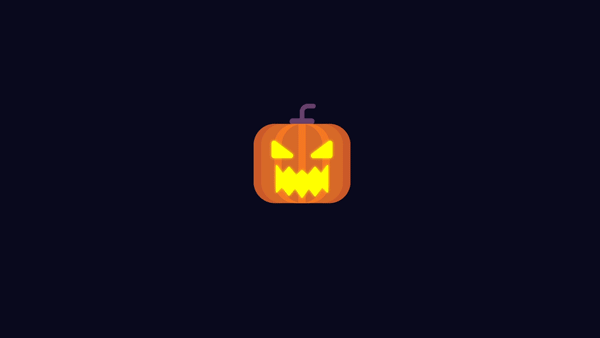 Halloween vampire witch knife MoGraph gif pumpkin