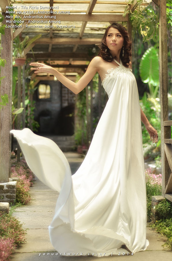 White bridal model