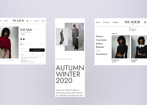 MUSIER online store redesign