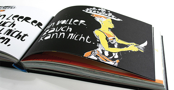 Andreas Klammt silkscreen book illustration Handlettering sayings