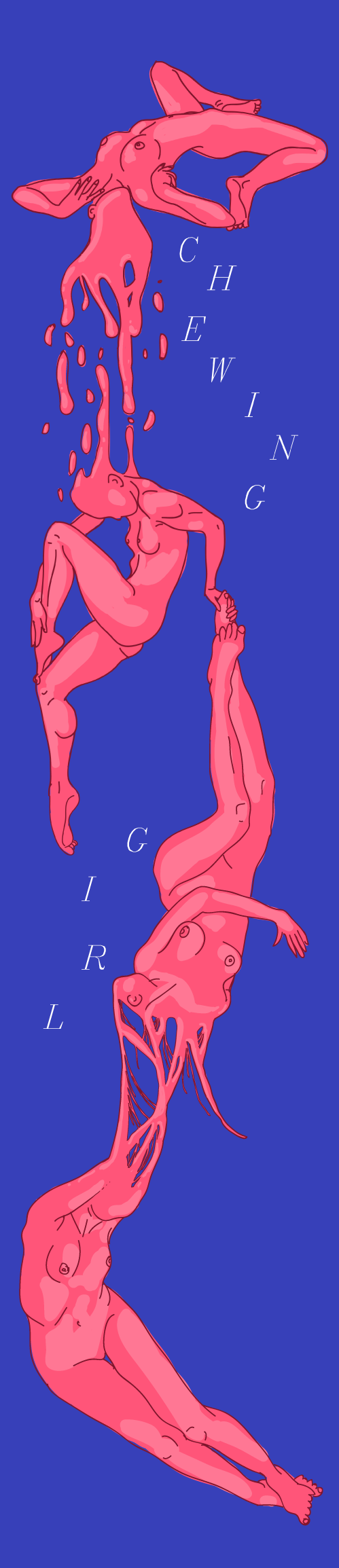 ILLUSTRATION  girl nude chewing