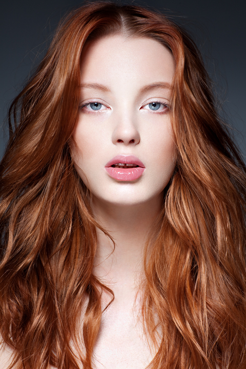 retouch retoucher redhead red sultry leather studio beauty