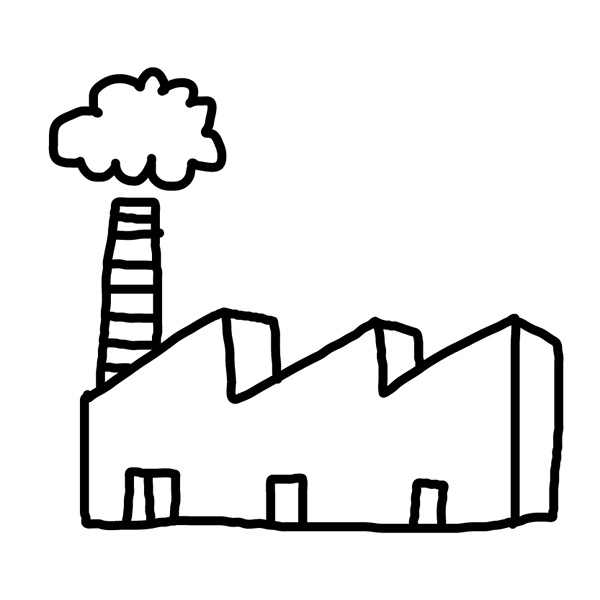 Dinky cute animals buildings Food  image library line art Simple Line fun style