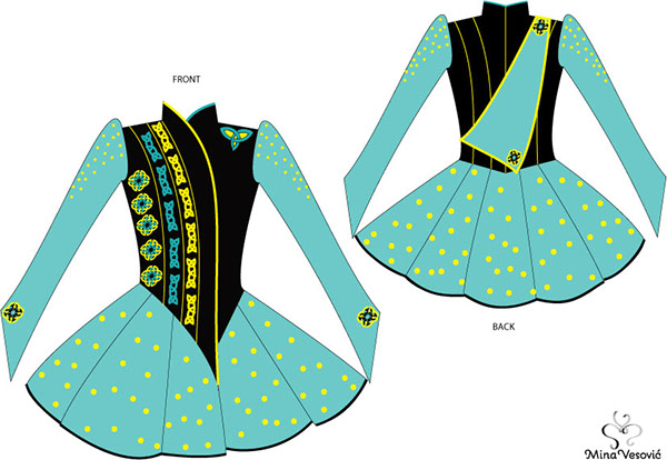 drawings design costumes Dance costumes Irish Step Dance