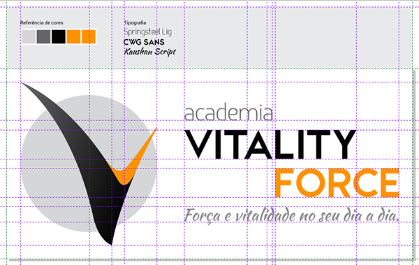 Vitality Force gym academia Ariquemes Rondônia Brazil Brasil logo Logotipo visual identity identidade visual