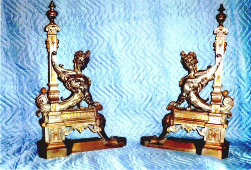 French Andirons Andirons for Fireplace andirons Antique Andirons Wilshire Fireplace fireplace accessories buy andirons San Diego California