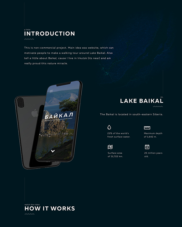 Lake Baikal | Landing page design concept