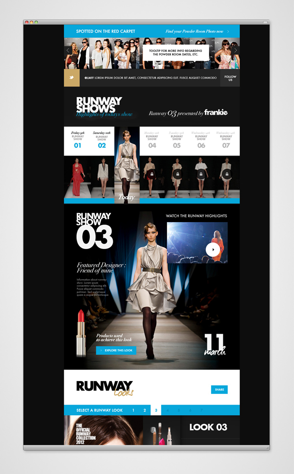 L'oreal Paris Melbourne Fashion festival Melbourne reborn garth sykes application iPad mobile HTML 5 l'oreal fashion week