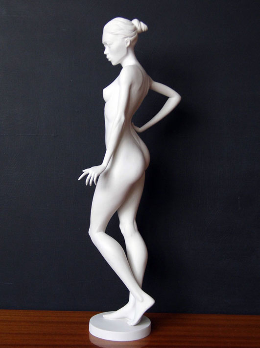 seductive White nude academy figure handmade