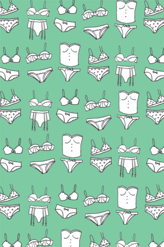Invitation pattern lingerie panties underwear hand-drawn illustrate