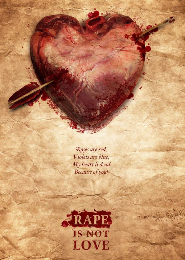 heart rape arrow paper campaign awareness Love