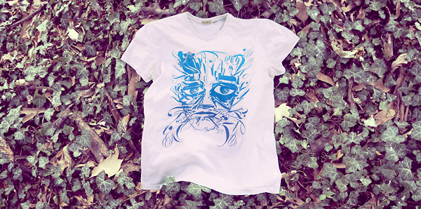 illustrating  Teeshirt tee t-shirt design drawings face portrait cats fabric