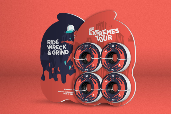 extreme tour skate Mascot logo identity visual Board skateboard inline Skating bmx Bike wheels three
