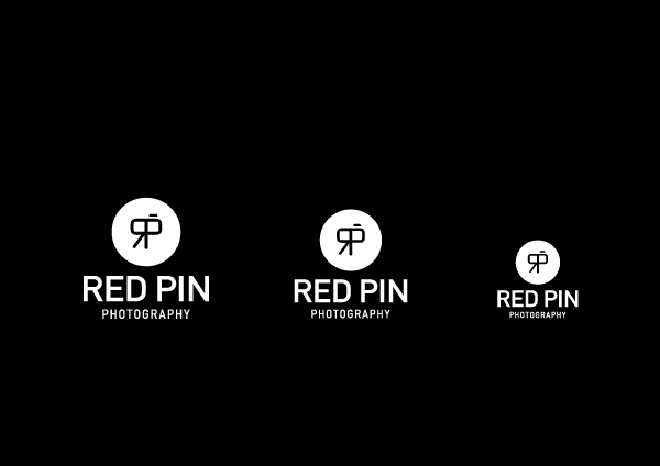 Red Pin Photography logo graphic Greece minimal logotype for photography