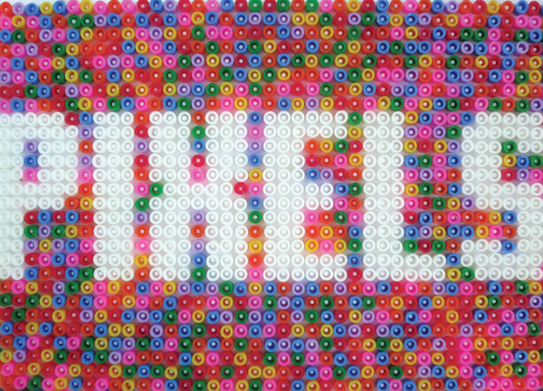 Adobe Portfolio tactile typography  typography  pixels  Colorful heat beads