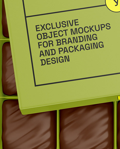 bonbon box container chocolates Candy chocolate Cocoa Food  Mockup Packaging