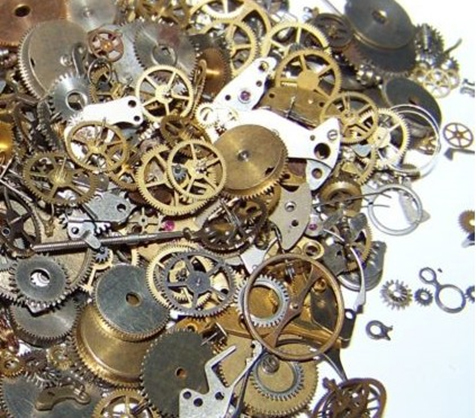 STEAMPUNK watch vintage brass leather craft handmade