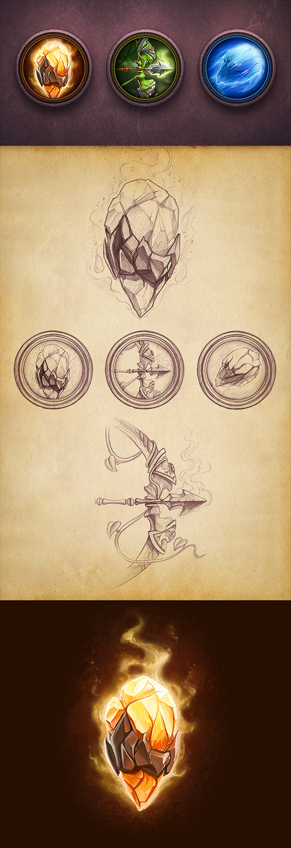 ios game iPad iphone sketch Character UI design rpg dragon card icons Interface grass house