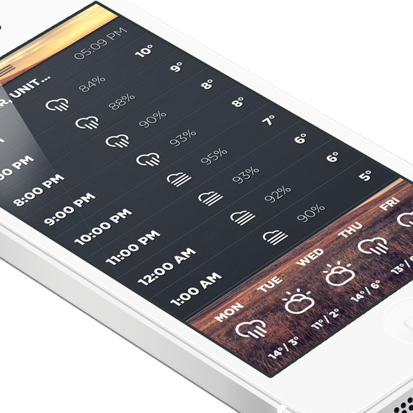 weather  app  Application  user interface  simple  clean  elegant