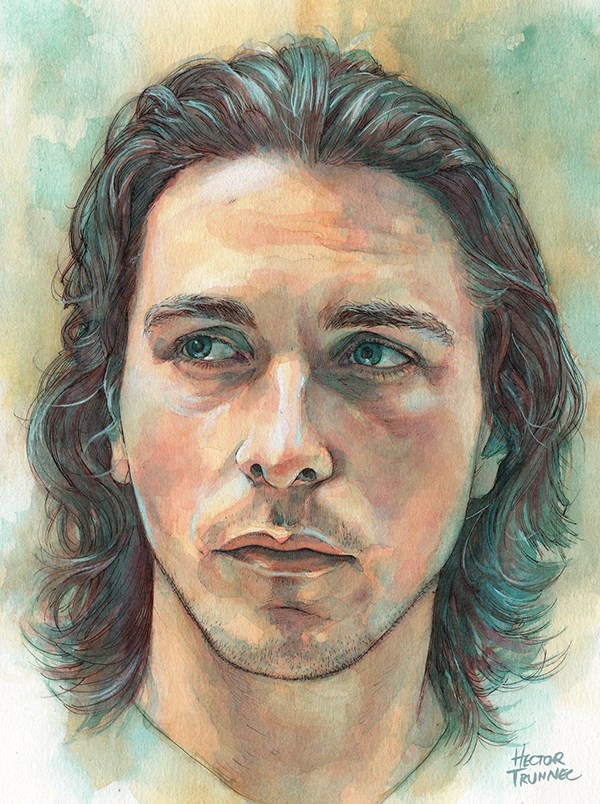 Christian Bale (watercolor)