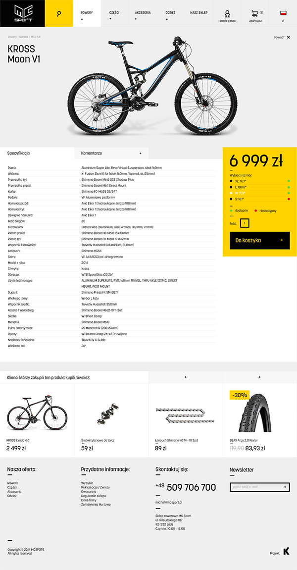 Bicycle Website Bike wheel e-commerce shop