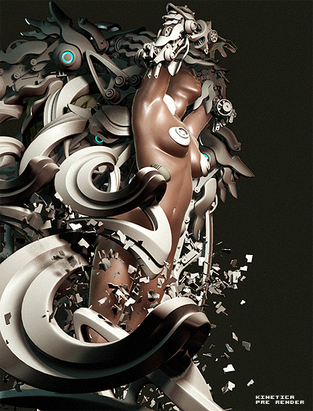 art CG abstract MentalRay meaningful dark Cyborg machine Technology 3dstudiomax digital