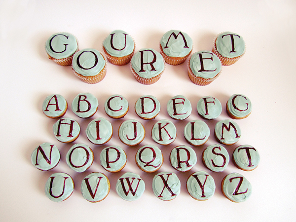cupcake edible Typeface gourmet Food 