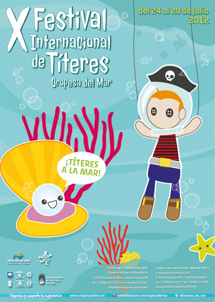 kawaii puppets titeres festival títeres oropesa del mar oropesa vector Vector Illustration cute sea pirate octopus