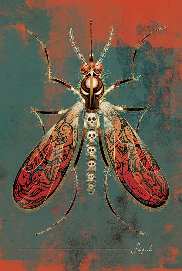 Adobe Portfolio victo ngai ILLUSTRATION  art design Health science mosquito Dinosaur conceptual medical