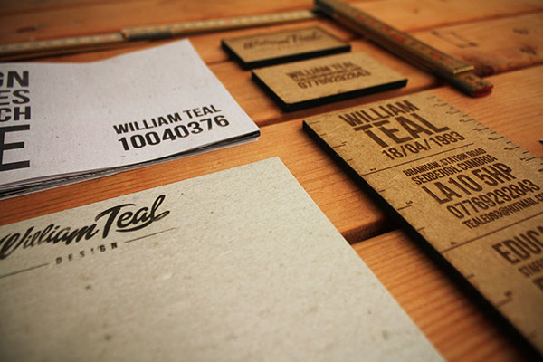 personal Business Cards wood stationary CV cover letter
