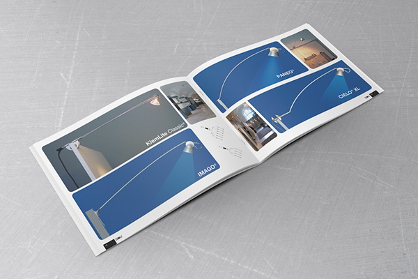 klem  producr catalogue print broshure cover design landscape A4