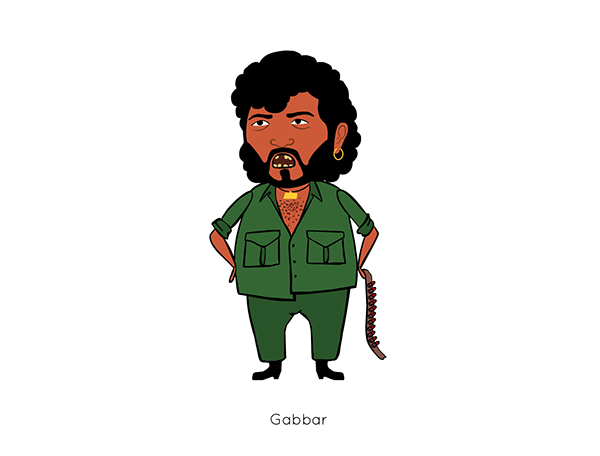 Sholay : Character Illustrations on Behance