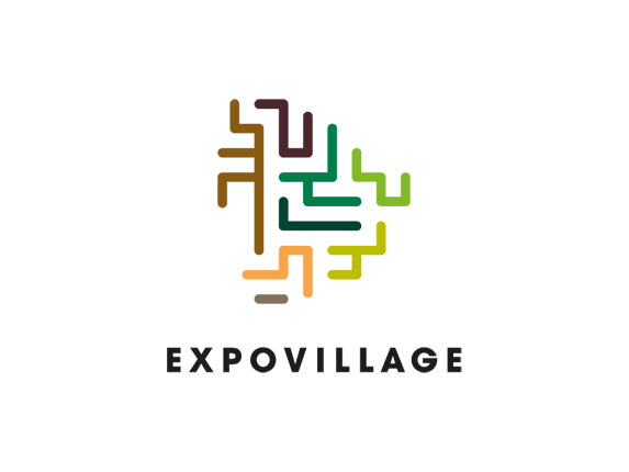 expo village expo 2015 logo pictogram wayfinding web app signage system brand identity merchandising cooking box