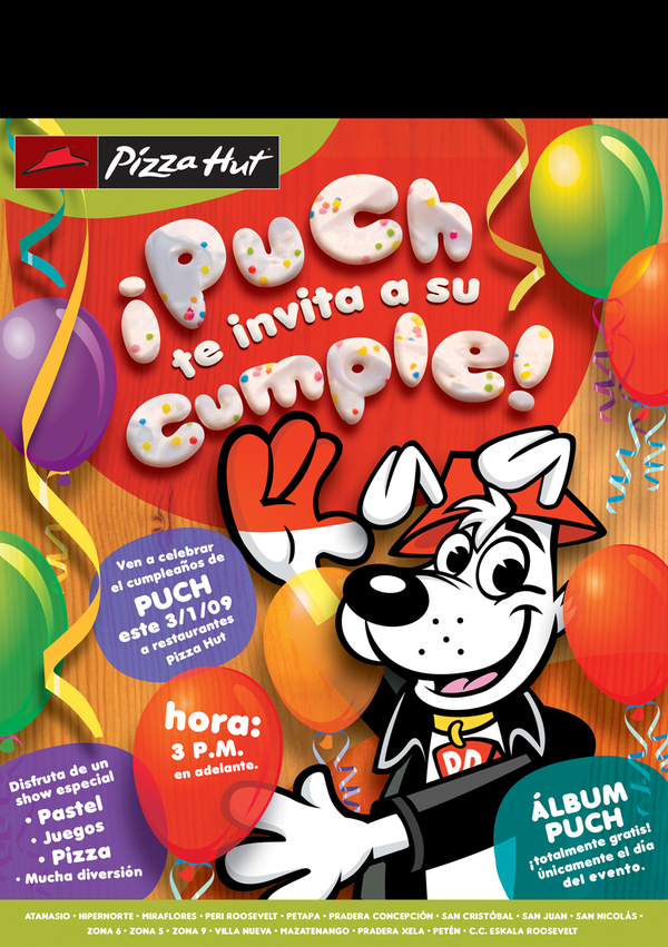 kids print ads Pizza Hut Pizza colors vectors textures