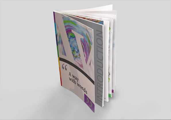 editorial book design poem publication cover graphic Layout clean print art logo color rainbow red