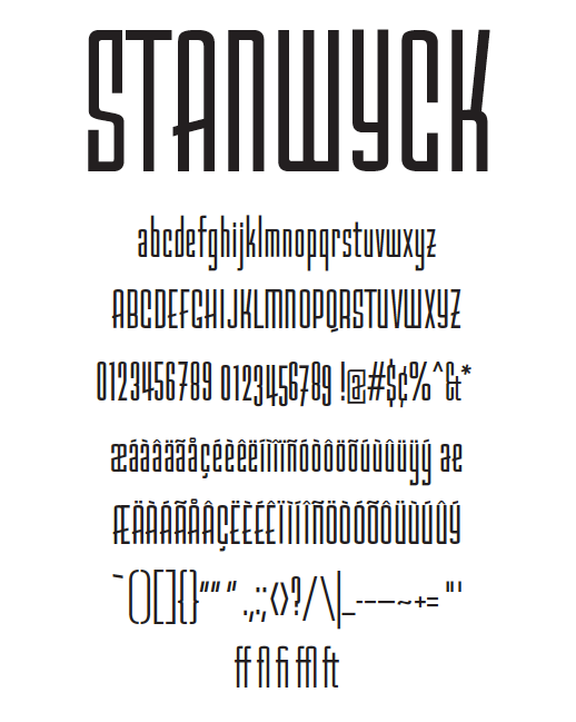 Typeface  design type design film noir stanwyck