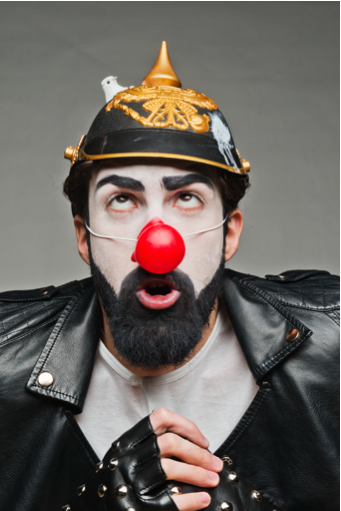 clown nez rouge nez cirque photo maquillage make-up biker Helmet