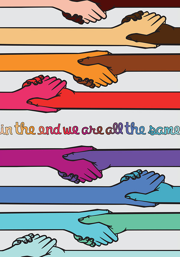 racism poster racism poster racial equality hands print student end Equal poster about racism colorful