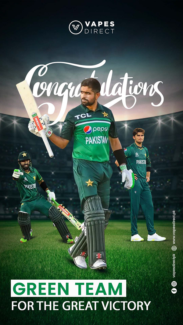 Pakistan winning cricket poster