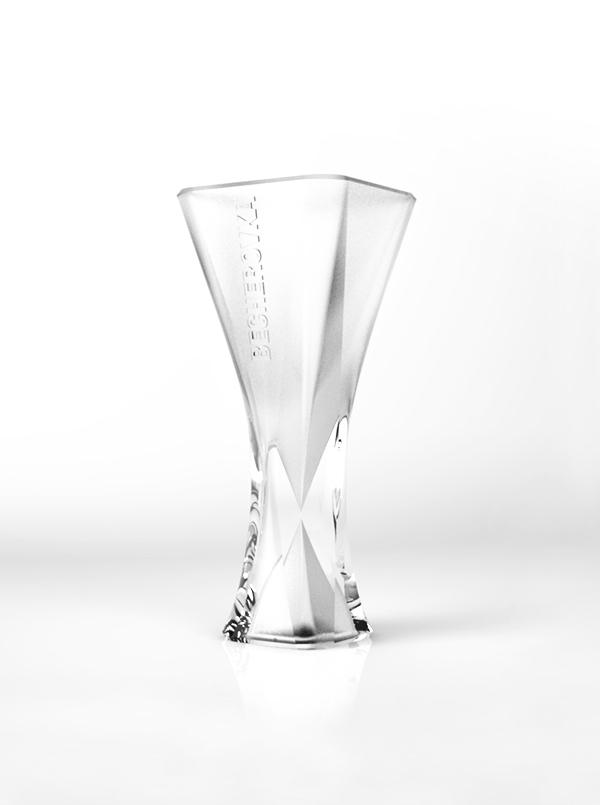 becherovka glass liquer alcohol drink cup sipcy Fragile cotail curves Competition taste flavour